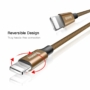Kép 8/11 - Baseus Yiven USB - Lightning 1,5A 3m sodrott nylon kábel - kávébarna