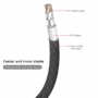 Kép 5/10 - Baseus Artistic Striped USB Lightning 2A 5m kábel - fekete