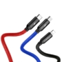 Kép 8/14 - Baseus Three Primary Colors Micro-USB + USB Type-C + Lightning 3,5A 1,2m kábel fekete