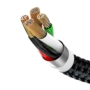 Kép 10/14 - Baseus Three Primary Colors Micro-USB + USB Type-C + Lightning 3,5A 1,2m kábel fekete