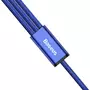 Kép 6/8 - Baseus Rapid 3 az 1-ben USB - micro-USB + Lightning + USB-C 3A 1,2m kábel - kék