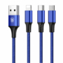 Kép 8/8 - Baseus Rapid 3 az 1-ben USB - micro-USB + Lightning + USB-C 3A 1,2m kábel - kék