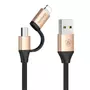 Kép 4/9 - Baseus Yiven 2-in-1 USB - Micro-USB/Lightning 1m dual kábel arany