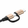 Kép 6/9 - Baseus Yiven 2-in-1 USB - Micro-USB/Lightning 1m dual kábel arany
