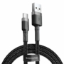 Kép 1/16 - Baseus Cafule USB - USB Type-C 2A 3m szövet kábel - fekete