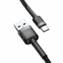 Kép 15/16 - Baseus Cafule USB - USB Type-C 2A 3m szövet kábel - fekete