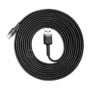 Kép 2/16 - Baseus Cafule USB - USB Type-C 2A 3m szövet kábel - fekete