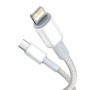 Kép 11/15 - Baseus High Density USB-C - Lightning sodrott szövet PD 20W 5A kábel 1m - fehér