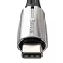Kép 6/8 - Baseus Water Drop-shaped USB Type-C - USB Type-C PD2.0 60W 20V 3A 1m kábel töltést jelző fénnyel - fekete