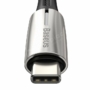 Kép 6/8 - Baseus Water Drop-shaped USB Type-C - USB Type-C PD2.0 60W 20V 3A 1m kábel töltést jelző fénnyel - fekete