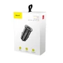 Kép 1/3 - Baseus Car Charger Square Metal 30W PPS PD QC autós töltő fekete