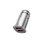 Kép 4/8 - Baseus autós töltő, Square metal A + A 30W Dupla QC3.0 (SCP.AFC), ezüst 