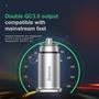 Kép 8/8 - Baseus autós töltő, Square metal A + A 30W Dupla QC3.0 (SCP.AFC), ezüst 