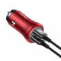 Kép 2/9 - Baseus Gentleman 4,8A Dual USB autós töltő piros