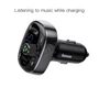 Kép 5/9 - Baseus Bluetooth FM Transmitter T-Type Micro-SD 3,4A autós szivargyújtó töltő fekete