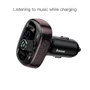 Kép 6/9 - Baseus Bluetooth FM Transmitter T-Type Micro-SD 3,4A autós szivargyújtó töltő kávébarna