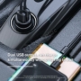 Kép 5/10 - Baseus T-Typed S16 Bluetooth FM Transmitter és autós töltő kijelzővel 2xUSB + MicroSD - fekete
