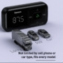 Kép 6/10 - Baseus T-Typed S16 Bluetooth FM Transmitter és autós töltő kijelzővel 2xUSB + MicroSD - fekete