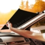 Kép 4/18 - Baseus Auto Close autó szélvédő hővédő árnyékoló roló 58x140cm - ezüst