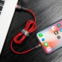 Kép 4/5 - Baseus Cafule  USB - Lightning 2,4A 0,5m kábel - piros-fekete