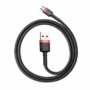 Kép 9/10 - Baseus Cafule USB - micro-USB 2,4A 0,5m szövet sordott kábel  - piros-fekete