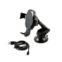 Kép 3/6 - Baseus autós telefontartó és vezeték nélküli töltő állítható karral - műszerfalra - fekete
