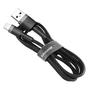 Kép 1/10 - Baseus Cafule USB - Lightning sodrott QC3.0 2,4A 0,5m kábel - fekete-sötétszürke