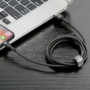 Kép 5/10 - Baseus Cafule USB - Lightning sodrott QC3.0 2,4A 0,5m kábel - fekete-sötétszürke