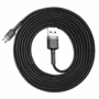 Kép 5/11 - Baseus Cafule USB - Micro-USB QC 1,5A 2m sodrott szövet kábel - fekete