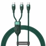 Kép 1/11 - Baseus Flash Series USB Type-C - 2xUSB Type-C 100W 1,5m kábel gyors töltéshez - zöld