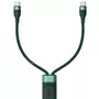 Kép 5/11 - Baseus Flash Series USB Type-C - 2xUSB Type-C 100W 1,5m kábel gyors töltéshez - zöld