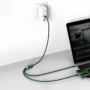 Kép 11/11 - Baseus Flash Series USB Type-C - 2xUSB Type-C 100W 1,5m kábel gyors töltéshez - zöld