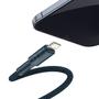Kép 3/9 - Baseus High Density USB-C - Lightning sodrott szövet PD 20W 5A kábel 2m - kék