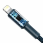 Kép 5/9 - Baseus High Density USB-C - Lightning sodrott szövet PD 20W 5A kábel 2m - kék