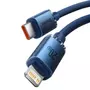 Kép 3/6 - Baseus Crystal Shine USB-C - Lightning 20W 1,2m sodrott kábel - kék