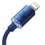Kép 5/6 - Baseus Crystal Shine USB-C - Lightning 20W 1,2m sodrott kábel - kék