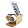 Kép 1/13 - Spigen S370 Wood Stand Apple Watch + iPhone asztali bambusz fa tartó