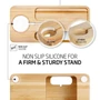 Kép 11/13 - Spigen S370 Wood Stand Apple Watch + iPhone asztali bambusz fa tartó