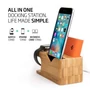 Kép 8/13 - Spigen S370 Wood Stand Apple Watch + iPhone asztali bambusz fa tartó