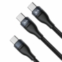 Kép 3/17 - Baseus Flash Series USB Type-C - 2xUSB Type-C 100W 1,5m kábel gyors töltéshez - fekete