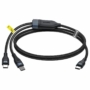 Kép 2/17 - Baseus Flash Series USB Type-C - 2xUSB Type-C 100W 1,5m kábel gyors töltéshez - fekete