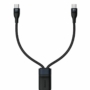 Kép 5/17 - Baseus Flash Series USB Type-C - 2xUSB Type-C 100W 1,5m kábel gyors töltéshez - fekete