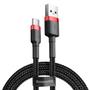 Kép 1/12 - Baseus Cafule kábel USB - USB Type C / QC3.0, 2A, 3m - fekete-piros
