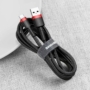 Kép 4/12 - Baseus Cafule kábel USB - USB Type C / QC3.0, 2A, 3m - fekete-piros