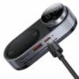 Kép 4/21 - Baseus napelemes autós vezeték nélküli MP3 zenelejátszó és FM transmitter - Bluetooth 5.0 - 750mAh (micro-SD kártya / USB / AUX) - fekete