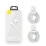 Kép 11/11 - Baseus Simple Wisdom USB - Lightning 2,4A 1,5m kábel - fehér (2db)