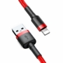 Kép 6/8 - Baseus Cafule USB - Lightning QC 2A 3m kábel - piros