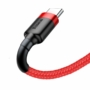Kép 2/7 - Baseus Cafule USB - USB Type-C 2A, 3m kábel - piros-fekete