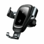 Kép 4/9 - Baseus Metal Gravity autós telefontartó és Qi vezeték nélküli töltő - fekete