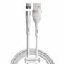 Kép 1/5 - Baseus Zinc Magnetic USB - micro-USB 2,4A 1m kábel - fehér